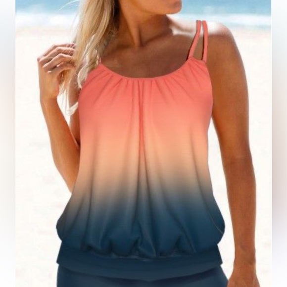 swimwear Other - Women’s Two Piece Plus Size Tankini Bathing Suit Bikini Swimsuit NWT Size XXL